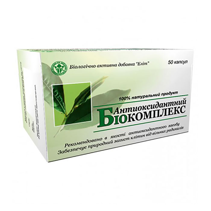Антиоксидантний біокомплекс Elit-Pharm Antioxidant Biocomplex, 50 капсул